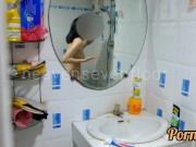 Thai girl taking a shower แอบถ่ายสาวอาบน้ำโดนจับได้ ก็เลยเย็ดกันเลยสงสัยจะเงี่ยน 3/16