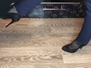 black nylon and high heels mistress domination smell shoes and foot  4/16