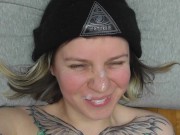 JERKING HIS LOAD ONTO MY FACE