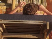 Sunbathing blonde in a red string bikini gets fucked - GENTOO2 10/16