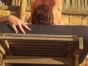 Sunbathing blonde in a red string bikini gets fucked - GENTOO2 13/16