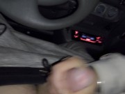 French girl swallows my cock in the car for the first time 1/16