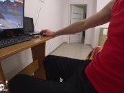 Brunette Deep Sucking Big Dick Boyfriend Playing in Crossout 1/16