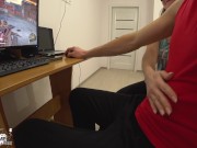 Brunette Deep Sucking Big Dick Boyfriend Playing in Crossout 2/16