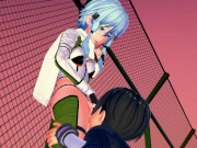 Sword Art Online Kirito x Sinon Hentai 2/16