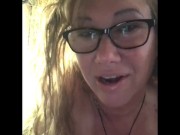 Cougar slow fucks dildo on a mirror oral anal fat natural wet pussy 5/16