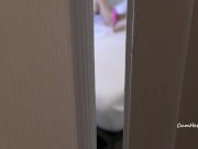 Caught step sister masturbating during quarantine, I came inside her pussy. 1/16