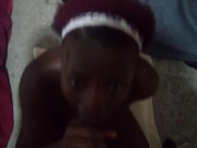 Hood Hoe Choked on the Dick and Got Mad but kept Deepthroating that Cock 16/16