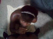 Hood Hoe Choked on the Dick and Got Mad but kept Deepthroating that Cock 2/16