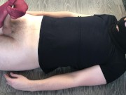 girl footjob & handjob with red nylon stockings after walk 5/16