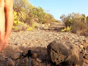 Public nudity. Horny teen walks naked in the mountains masturbation / pee 13/16