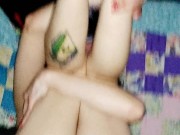 Submissive told to hold her feet up till shaking orgasm 5/16