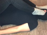 teen girl domination boy after walk with gray nike socks mistress femdom 13/16