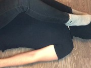 teen girl domination boy after walk with gray nike socks mistress femdom 14/16