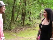 Neue Nachbarin mit Mega Titten vor ihrer Gartenlaube gefickt Deutsch 2/16