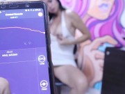 My friend controls my toy while they tattoo me!! I fight not to be caught 12/16