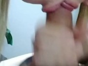 Best amateur Cum Mouth Blow Job in the office She plays with cum 13/16