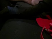 Uber Challenge Accepted! I fucked myself to orgasm in the back seat! 13/16