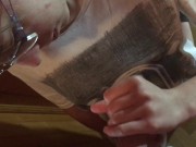 Nerd Teen give me Blow Job and CumShoot on her Glasses FullVideo on ModelHu 3/16
