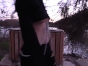 Teaser - Serious underboob nipslip flashing in a busy area 10/16