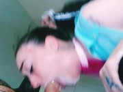 Slow deep pleasurable BALLS DEEP facefuck CUM IN THROAT SURPRISE 14/16