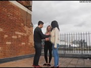 blowjob threesome on rooftop in london 4/16