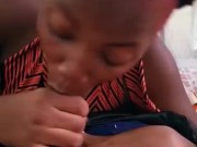 Beautiful Redhead Ebony Teen Giving Head In Ghetto Village Yard Sloppy Deepthroat - Mastermeat1 10/16