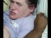 Amateur cuckhold slutwife lets me video her taking huge BBC