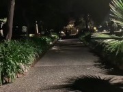 Busty Candy Alexa playing with her pussy in public park  1/16