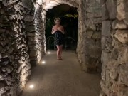 Busty Candy Alexa playing with her pussy in public park  6/16