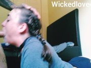 Hot messy deepthroat facefuck CUM IN THROAT 15/16