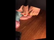 Asian feet crushing cheaters nuts and stomped balls 1/16