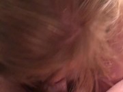 Slutty Blonde gets throat fucked and Swallows cum 10/16