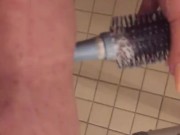 Mastubating in rehab bathroom with white paste in my pussy 11/16