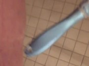 Mastubating in rehab bathroom with white paste in my pussy 12/16