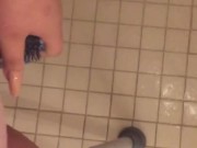 Mastubating in rehab bathroom with white paste in my pussy 5/16