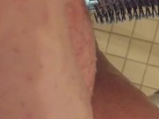 Mastubating in rehab bathroom with white paste in my pussy 7/16