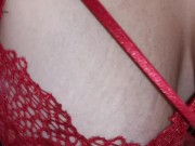 My friend models her thongs and jerks me off until I cum in her hands! 14/16