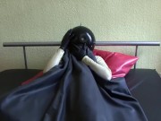 Latex Catsuit Girl Plays Breath Control With Rubber Ball Hood + Breath Bag 6/16