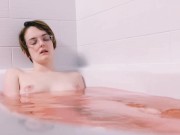 College GF teases you from her bath. 15/16