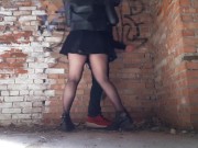 I AM FUCKING MY BOYFRIEND INTO THE ASS IN ABANDONED BUILDING (PEGGING) 7/16