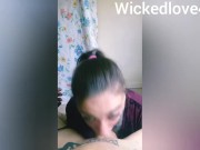 POV sloppy deepthroat blowjob Gagging CUM IN MOUTH 15/16