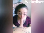 POV sloppy deepthroat blowjob Gagging CUM IN MOUTH 16/16