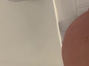 Dirty slut in plaid skirt and stripper heels fills a  glass with piss 12/16