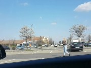 Public handjob-Stranger fingering my dick in the car in public parking 1/16