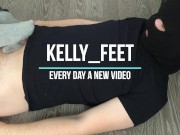 sexy girl sockjob & handjob with gray socks cumshot domination socks smell 1/16