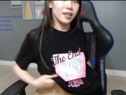 Mina Rocket's seductive riding with dildo and squirt at the end 2/16