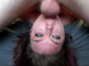 Milf slut deepthroat facefucked nice and hard getting a massive throatpie 3/16