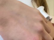 Workout getting horny, fingering, dildo, orgasms 6/16