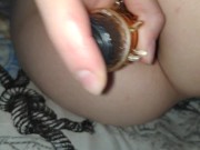 Hardcore teen girl masturbation with toys. DP and anal dildo. Part 5. 14/16